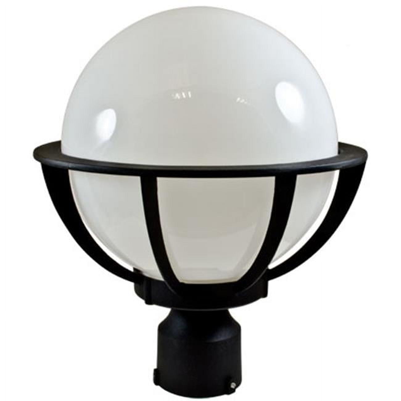 Picture of Dabmar Lighting GM260-LED16-B 16 watt LED 85-265 V Cast Aluminum 10 in. Globe Post Top Fixture with Pre-Wired, Black & Verde Green