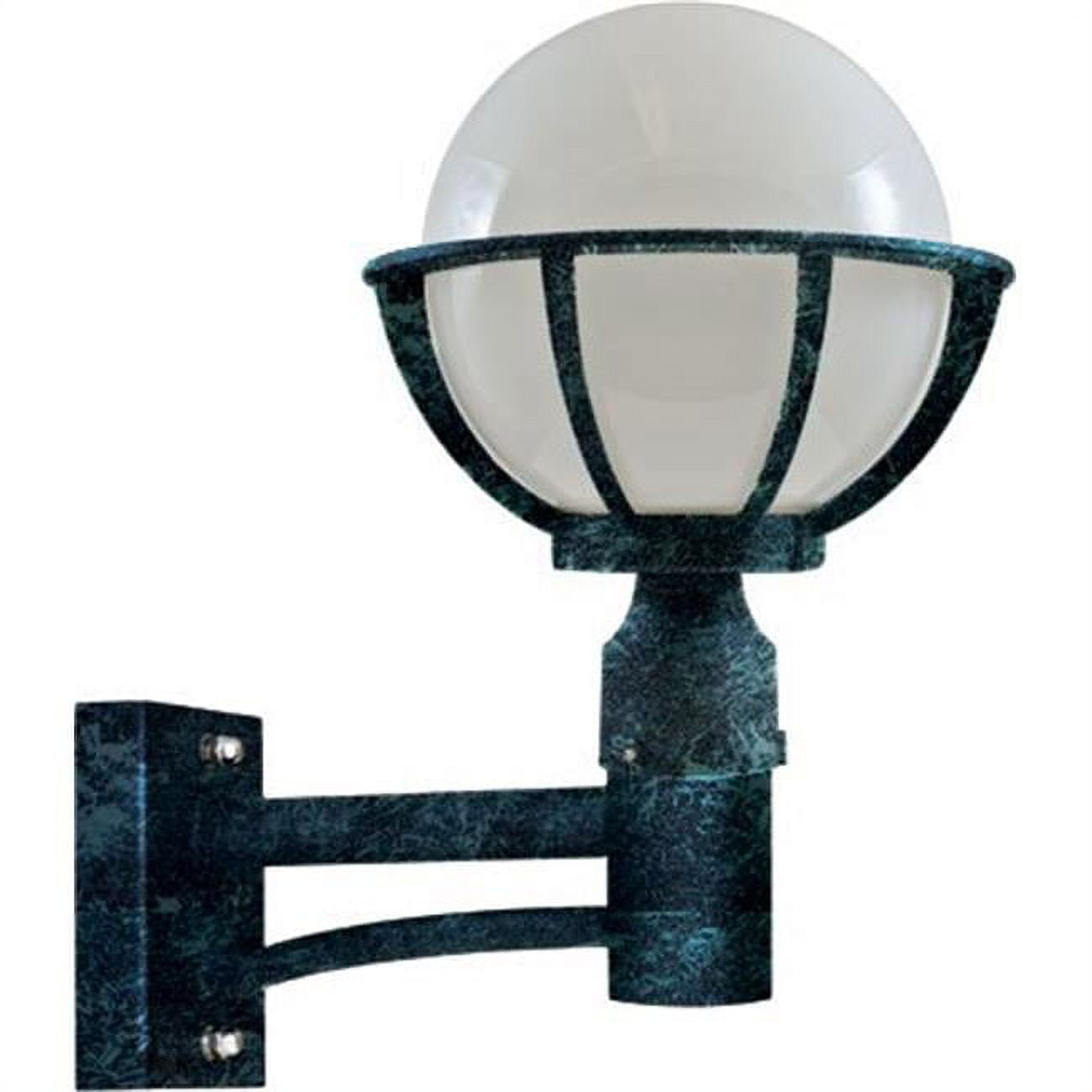 Picture of Dabmar Lighting GM266-VG 13 watt DL-S13-GU24 120 V Cast Aluminum 10 in. Globe Wall Fixture with Pre-Wired, Black & Verde Green