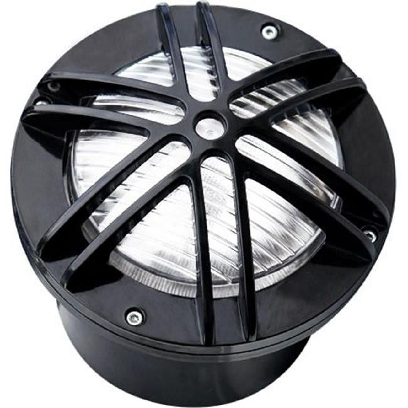 Picture of Dabmar Lighting FG327-LED14-B Fiberglass Cage Convex Pc Lens Wall Light 14W AR-111 12V&#44; Black