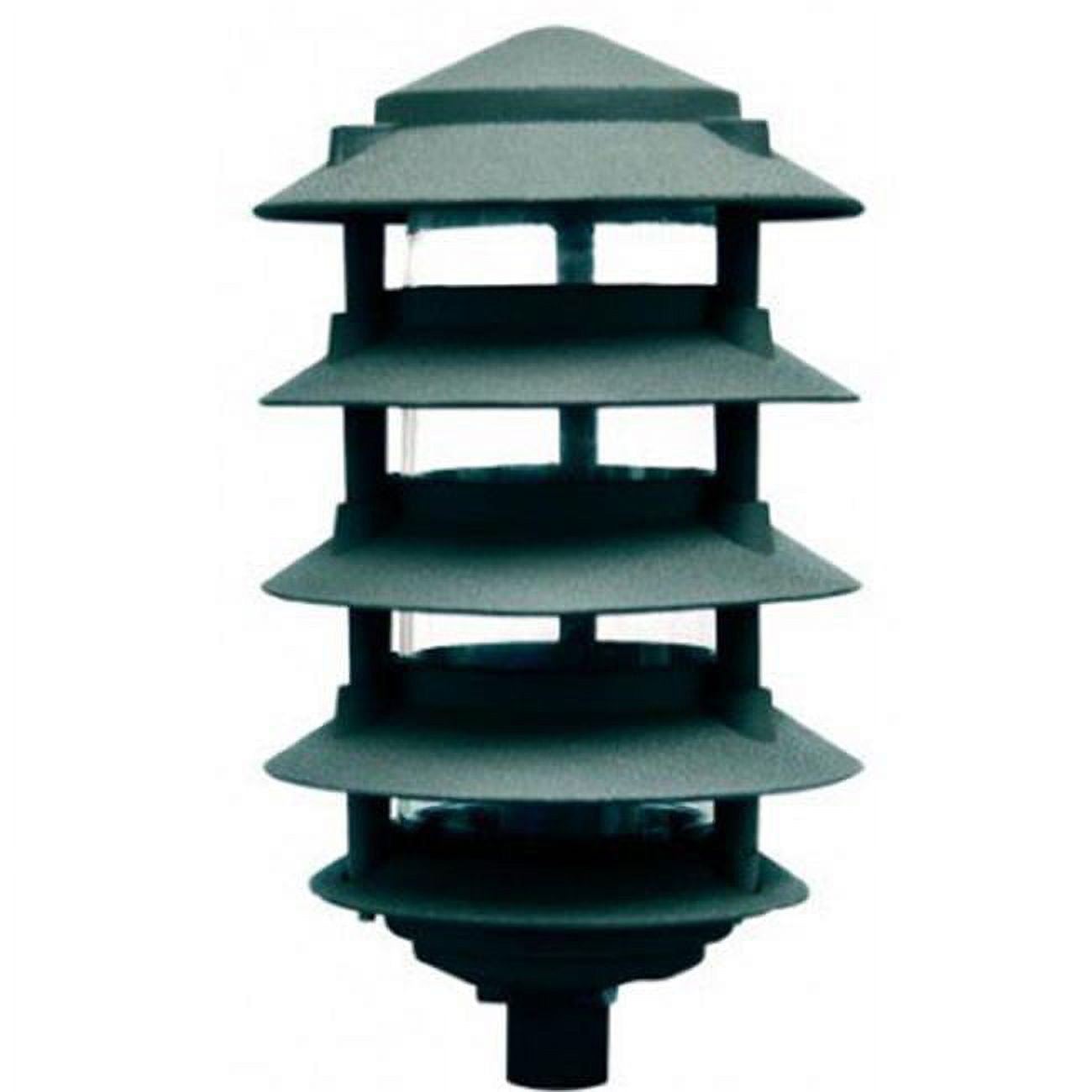 Picture of Dabmar Lighting D5565-G 6 in. Top & 3 in. Base 6 watt Filament LED 5 Tier Pagoda Fixture&#44; Green - 120V
