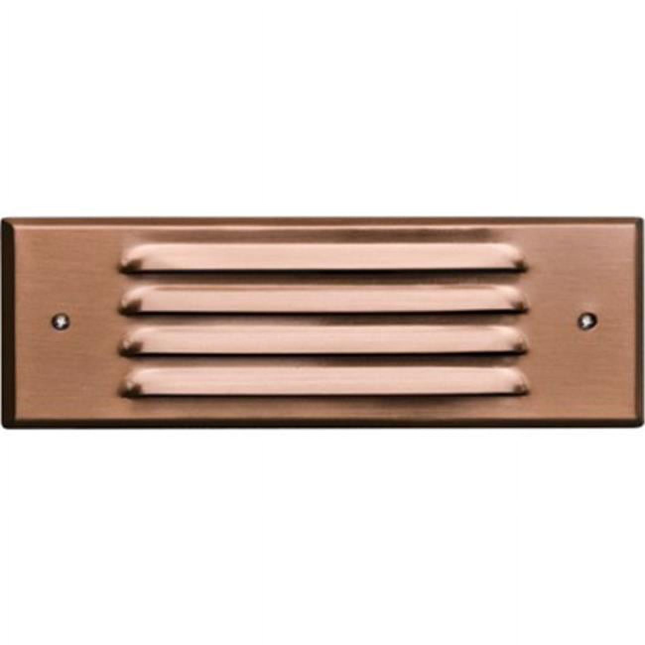 Picture of Dabmar Lighting P-CVR-LV615-CP 2 x 21 watt Recessed Louvered Down Brick&#44; Step & Wall Fixture&#44; Copper - 12V