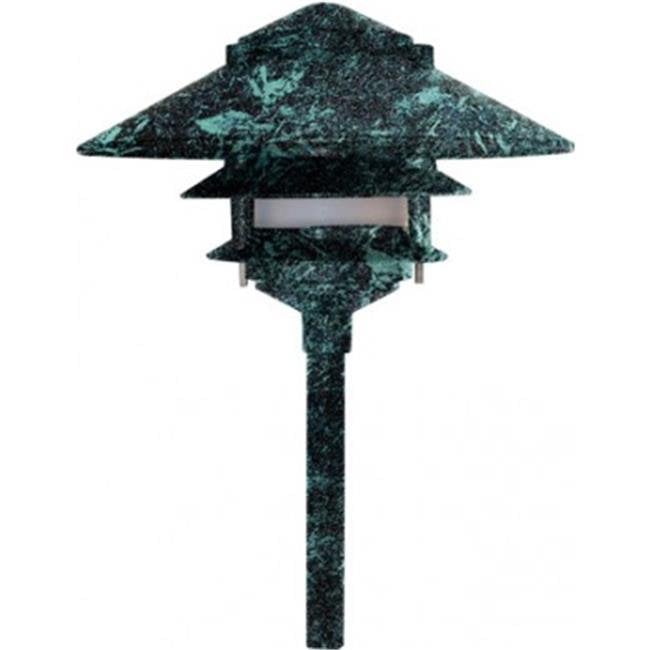 LV-LED103-VG 2.5W & 12V JC-LED Large Top 3 Tier Pagoda Fixture with 0.5 in. Base - Verde Green -  Dabmar Lighting