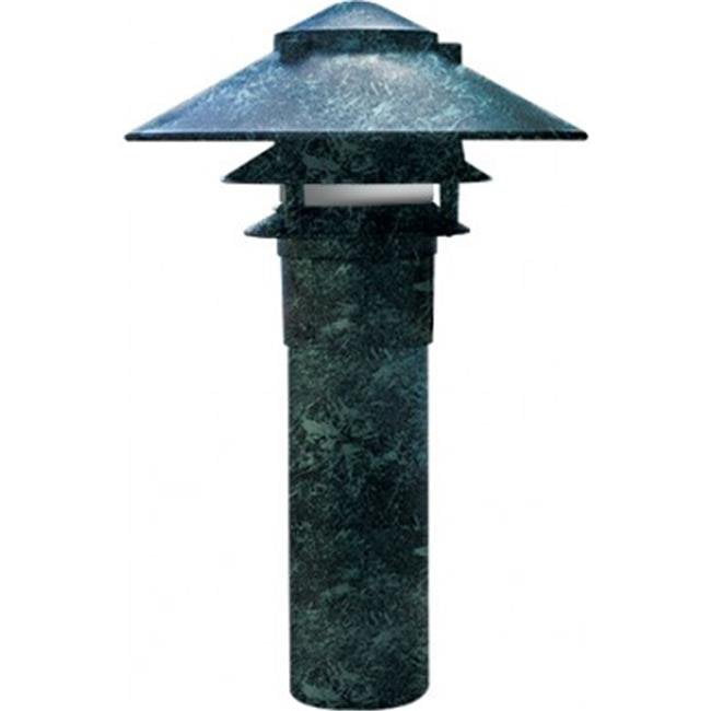 LV-LED104-VG 2.5W & 12V JC-LED Large Top 3 Tier Pagoda Fixture with 3 in. Base - Verde Green -  Dabmar Lighting