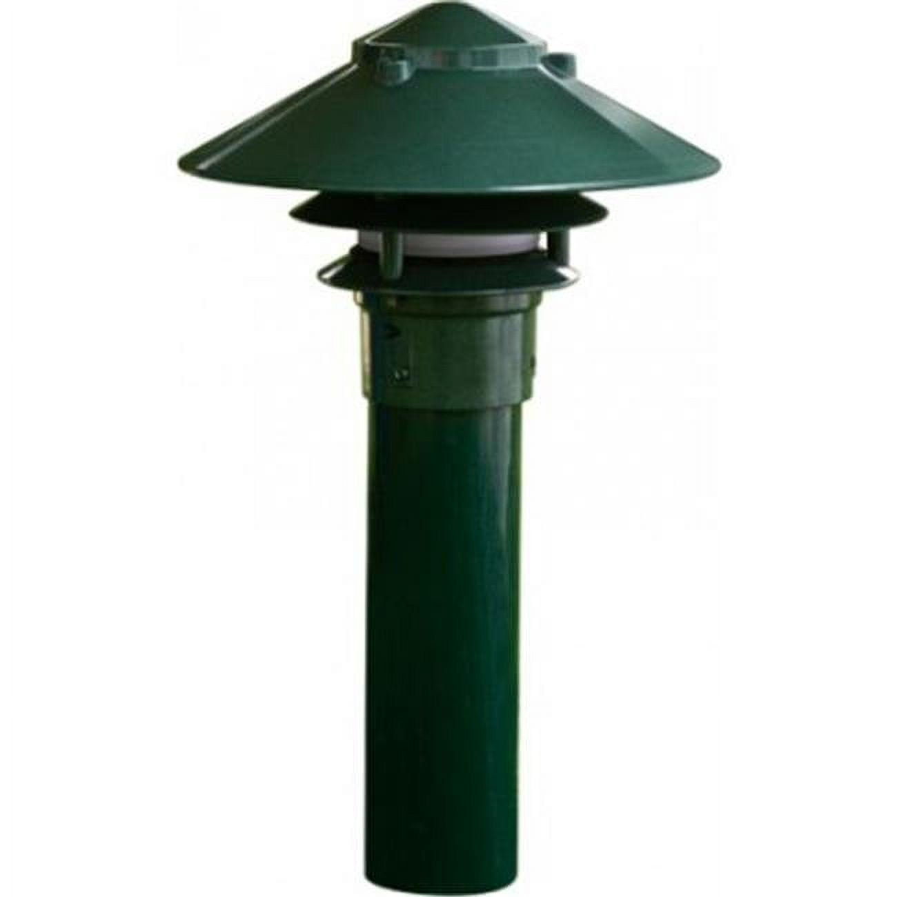 LV-LED104-G 2.5W & 12V JC-LED Large Top 3 Tier Pagoda Fixture with 3 in. Base - Green -  Dabmar Lighting