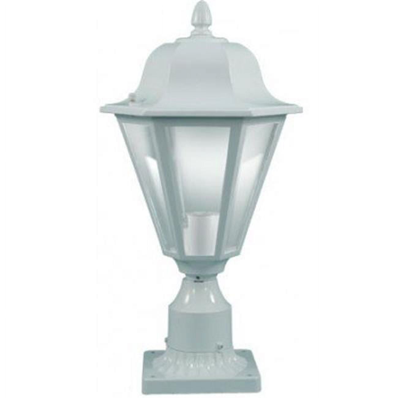 Picture of Dabmar Lighting GM131-W-FROST 13W & 120V S13-GU24 Daniella Post Top Light Fixture with Frosted Glass - White