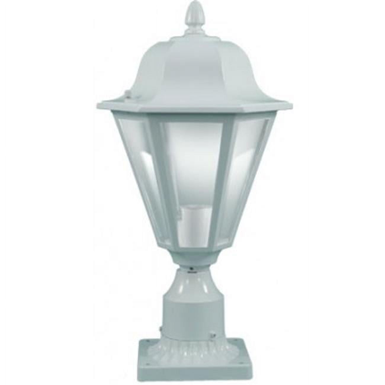 Picture of Dabmar Lighting GM131-W 13W & 120V S13-GU24 Daniella Post Top Light Fixture with Clear Glass - White
