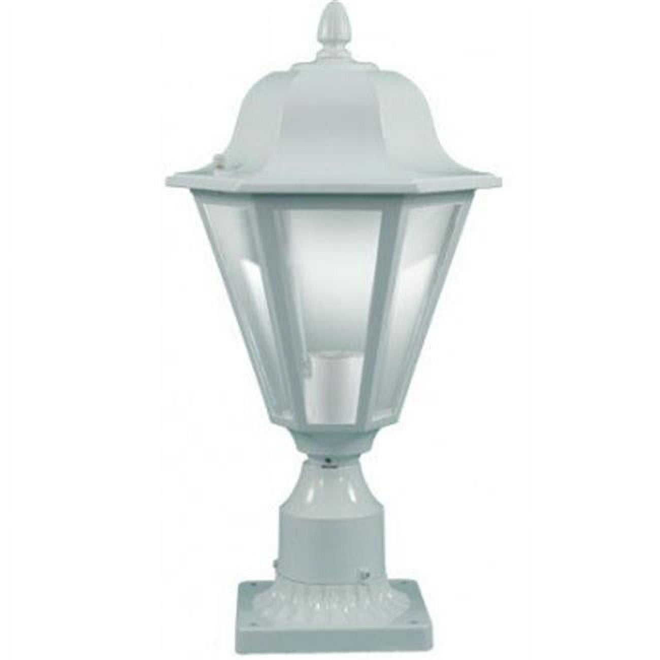 Picture of Dabmar Lighting GM132-W-FROST 120V Incandescent Daniella Post Top Light Fixture with Frosted Glass - White