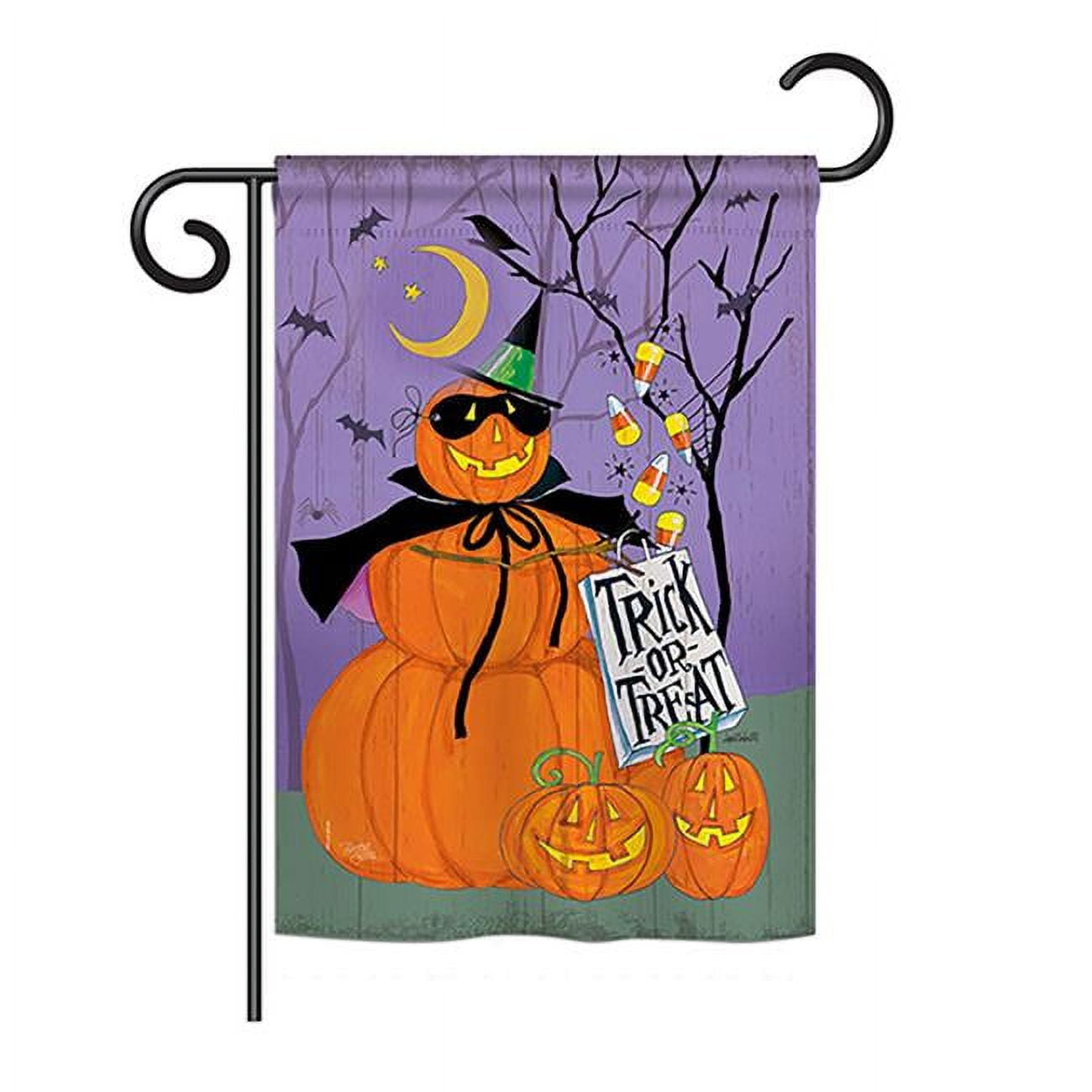 BD-HO-G-112084-IP-BO-DS02-US 13 x 18.5 in. Seasonal Halloween Impressions Decorative Vertical Garden Flag - Happy Pumpkin Trio Fall