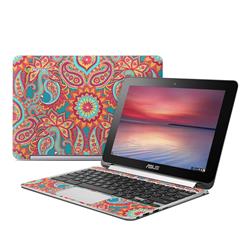 Picture of Carol Van Zandt AFCB-CARNIVALPAISLEY Asus Flip Chromebook Skin - Carnival Paisley