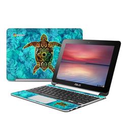 Picture of Al McWhite AFCB-SACDHON Asus Flip Chromebook Skin - Sacred Honu