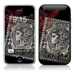 Picture of Alchemy Gothic AIP3-BLKPEN iPhone 3G Skin - Black Penny