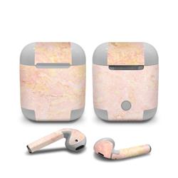 Skin Decals for Apple AirPods - Rose Gold Marble - Sticker Wrap Fits 1st and 2nd Generation