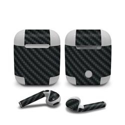 Skin Decals for Apple AirPods - Carbon - Sticker Wrap Fits 1st and 2nd Generation