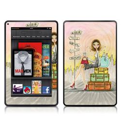 AKF-JETSET Kindle Fire Skin - The Jet Setter -  DecalGirl