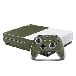 XBOS-SS-OLV Microsoft Xbox One S Console & Controller Kit Skin - Solid State Olive Drab -  DecalGirl