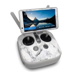 DP4PC-WHT-MARBLE DJI Phantom 4 Pro Plus Controller Skins - White Marble -  DecalGirl