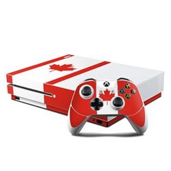 XBOS-FLAG-CANADA Microsoft Xbox One S Console & Controller Kit Skin - Canadian Flag -  DecalGirl