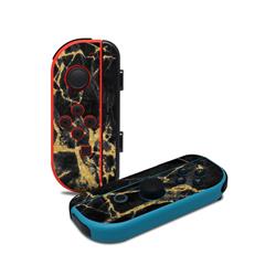 NJC-BLACKGOLD Nintendo Joy-Con Controller Skin - Black Gold Marble -  DecalGirl