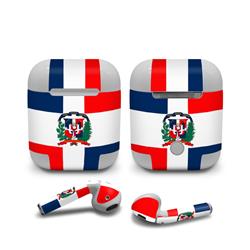 Skin Decals for Apple AirPods - Dominican Republic Flag - Sticker Wrap Fits 1st and 2nd Generation