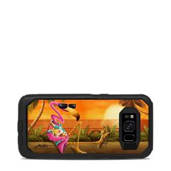 Picture of DecalGirl OCS8-SFLAMINGO OtterBox Commuter Galaxy S8 Case Skin - Sunset Flamingo