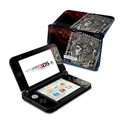 N3DX-BLKPEN Nintendo 3DS XL Skin - Black Penny -  DecalGirl
