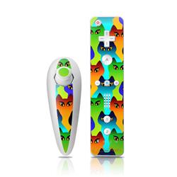 WIINC-RCATS Wii Nunchuk & Remote Skin - Rainbow Cats -  DecalGirl