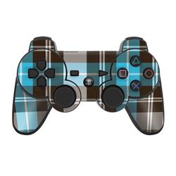 PS3C-PLAID-TUR PS3 Controller Skin - Turquoise Plaid -  DecalGirl