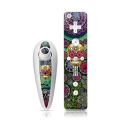 WIINC-SUGSKLPAIS Wii Nunchuk & Remote Skin - Sugar Skull Paisley -  DecalGirl