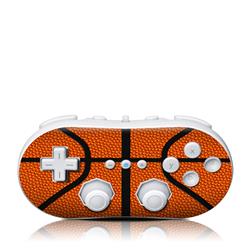 Picture of DecalGirl WIICC-BSKTBALL Wii Classic Controller Skin - Basketball
