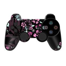 PS3C-DKFLOWERS PS3 Controller Skin - Dark Flowers -  DecalGirl