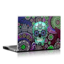 LS-SUGSKLSOMB Universal Laptop Skin - Sugar Skull Sombrero -  DecalGirl