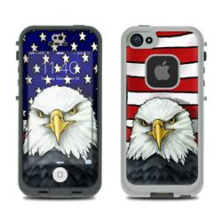 LCF5-AMERICANEAGLE Lifeproof iPhone 5S Fre Case Skin - American Eagle -  DecalGirl