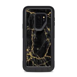 Picture of DecalGirl OBP9P-BLACKGOLD OtterBox Pursuit Galaxy S9 Plus Case Skin - Black Gold Marble