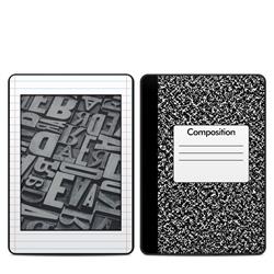 Composition Notebook Amazon Kindle Paperwhite 2018 Full Vinyl Decal - No Goo Wrap, Easy to Apply Durable Pro