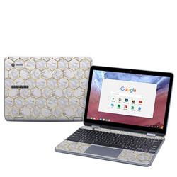 SCP8-HONEYMRB Samsung Chromebook Plus 2018 Skin - Honey Marble -  DecalGirl