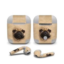 Skin Decals for Apple AirPods - Pug - Sticker Wrap Fits 1st and 2nd Generation
