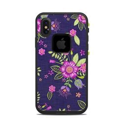 LFAX-FOLKFLORAL Lifeproof iPhone X Fre Case Skin - Folk Floral -  DecalGirl