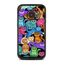 Picture of DecalGirl LS7F-CLRKIT Lifeproof Galaxy S7 Fre Case Skin - Colorful Kittens