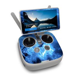 Picture of DecalGirl DP4PC-QWAVES-BLU DJI Phantom 4 Pro Plus Controller Skin - Blue Quantum Waves