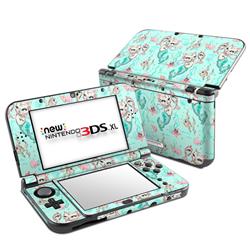 N3D5X-MERKITTENAQUA Nintendo New 3DS XL Skin - Merkittens with Pearls Aqua -  DecalGirl