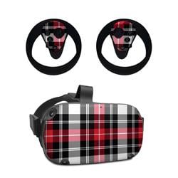 OCQU-PLAID-RED Oculus Quest Skin - Red Plaid -  DecalGirl