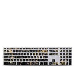 Picture of DecalGirl AKNK-BLACKGOLD Apple Keyboard With Numeric Keypad Skin - Black Gold Marble