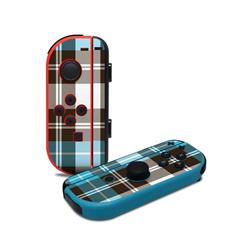 NJC-PLAID-TUR Nintendo Joy-Con Controller Skin - Turquoise Plaid -  DecalGirl