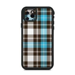 LF11PM-PLAID-TUR Lifeproof iPhone 11 Pro Max Fre Case Skin - Turquoise Plaid -  DecalGirl