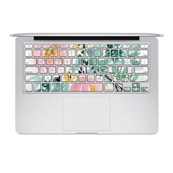 Picture of DecalGirl AMBK-BLUSHEDFLOWERS Apple MacBook Keyboard 2011-Mid 2015 Skin - Blushed Flowers