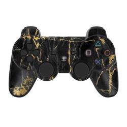 PS3C-BLACKGOLD PS3 Controller Skin - Black Gold Marble -  DecalGirl