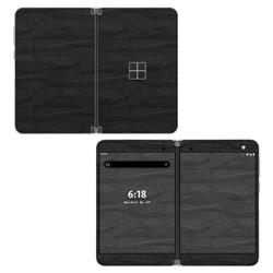 MDUO-BLACKWOOD Microsoft Surface Duo Skin - Black Woodgrain -  DecalGirl