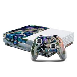XBOS-FROSTDRGNL Microsoft Xbox One S Console & Controller Kit Skin - Frost Dragonling -  DecalGirl