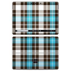 MSSG-PLAID-TUR Microsoft Surface Go Skin - Turquoise Plaid -  DecalGirl