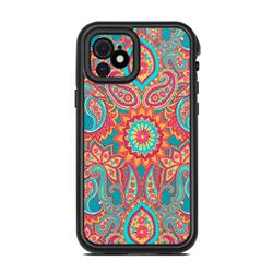 LF12-CARNIVALPAISLEY Lifeproof iPhone 12 Fre Case Skin - Carnival Paisley -  DecalGirl